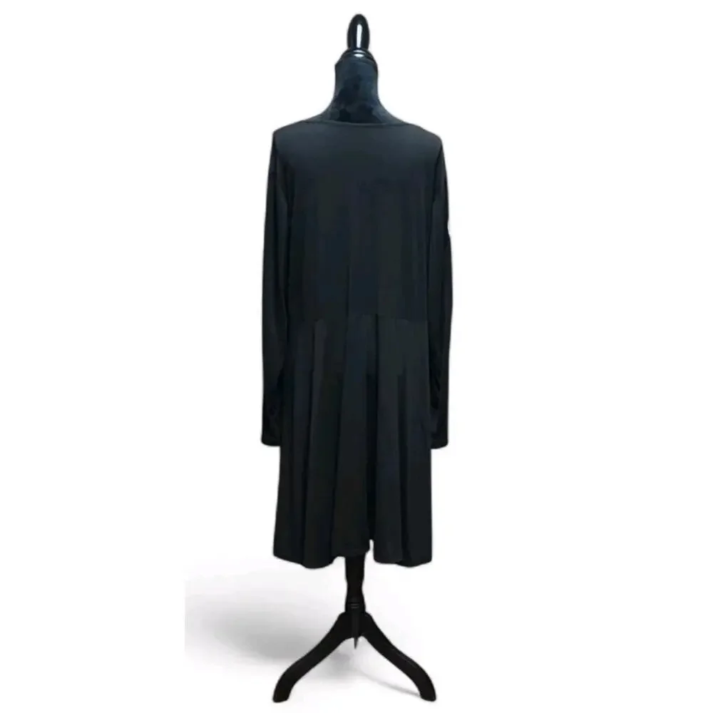 Womens Solid Black Gothic Long-Sleeve Skeleton Dress Plus Size 4X Costume Casual - Picture 6 of 6